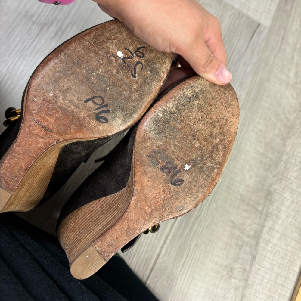 Tory Burch Belen Suede Brown Mocassin boots size 6 - Picture 7 of 8